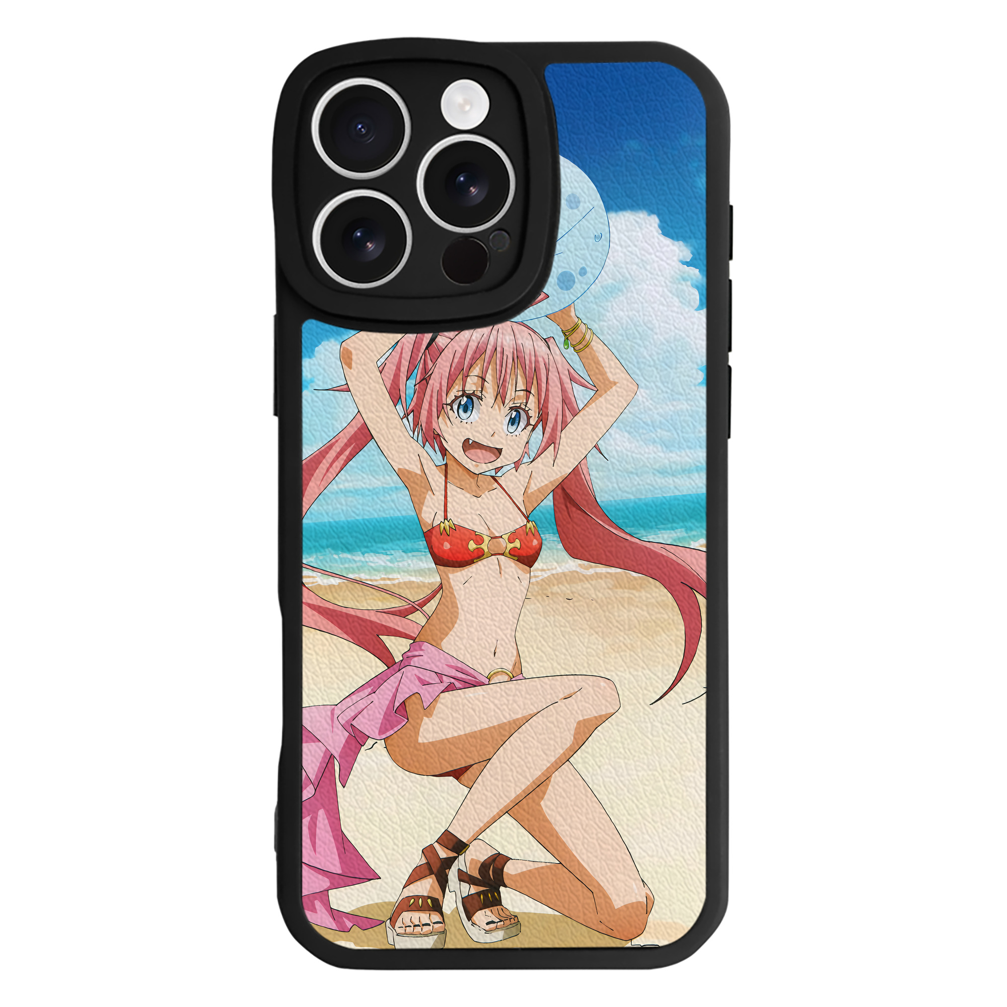 （画像用） 転スラ Regarding Reincarnated to Slime 【iPhone 16シリーズ対応】シリコンスマホケース（レザー調） 材質：シリコン
